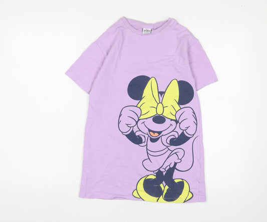 Next Girls Purple Minnie Mouse Graphic T-Shirt 8 Years