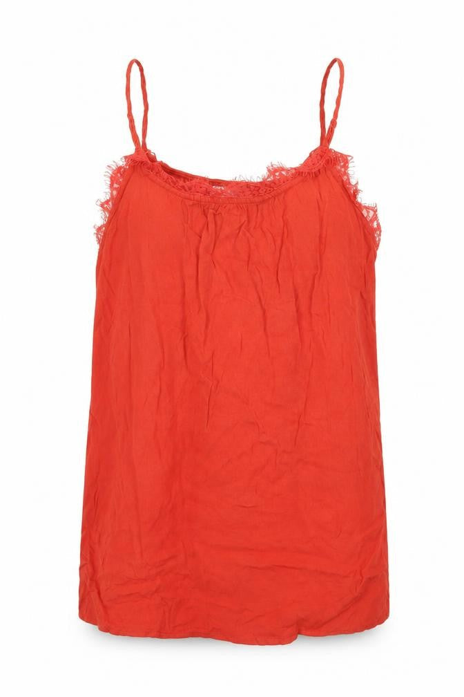 ICHI Women's Red Medium Camisole Tank Top
