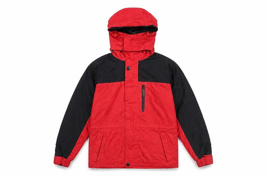 Crane Sports Men's Red Black Hooded Anorak Jacket XS