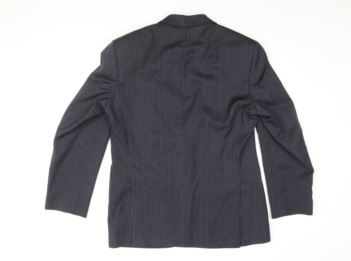 Marks and Spencer Men's Blue Striped Blazer 38R