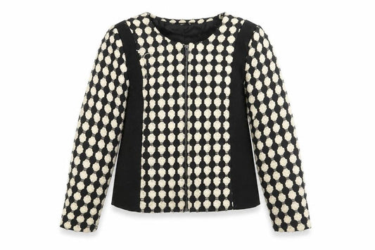 H&M Women's Black Cropped Bomber Jacket Size 8