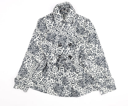 Internacionale Women’s Animal Print Belted Coat 12