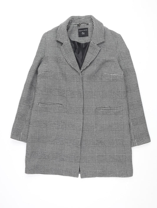 Dorothy Perkins Women's Black White Checked Coat Size 14