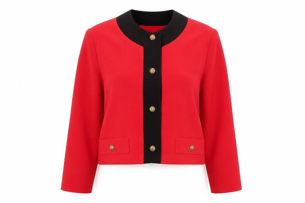 Opus Women's Red Cropped Jacket Size 12