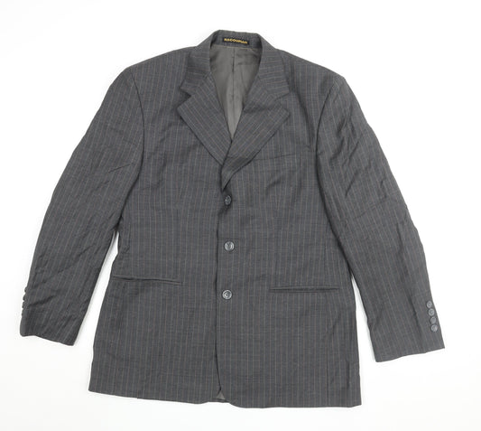 Hacoupian Men's Grey Wool Suit Jacket 50 Classic