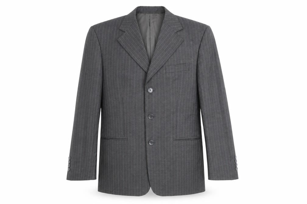 Hacoupian Men's Grey Wool Suit Jacket 50 Classic