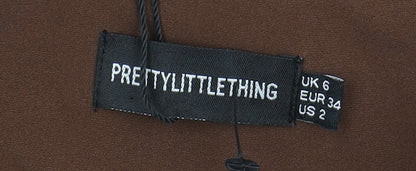 PRETTYLITTLETHING Women's Brown Blazer, Size 6