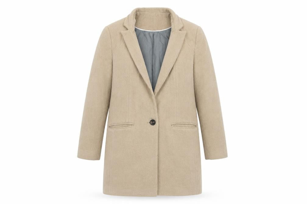 Next Women's Beige Overcoat Size 12 - Chic Casual Wear