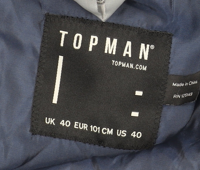 Topman Men's Blue Blazer, UK 40, Business Formal Jacket