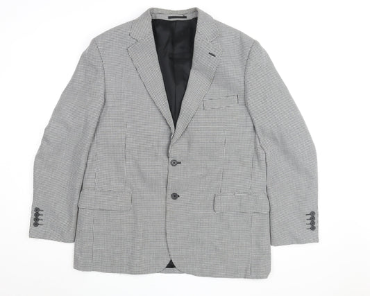 Gurteen Men's Grey Check Blazer Size 44R