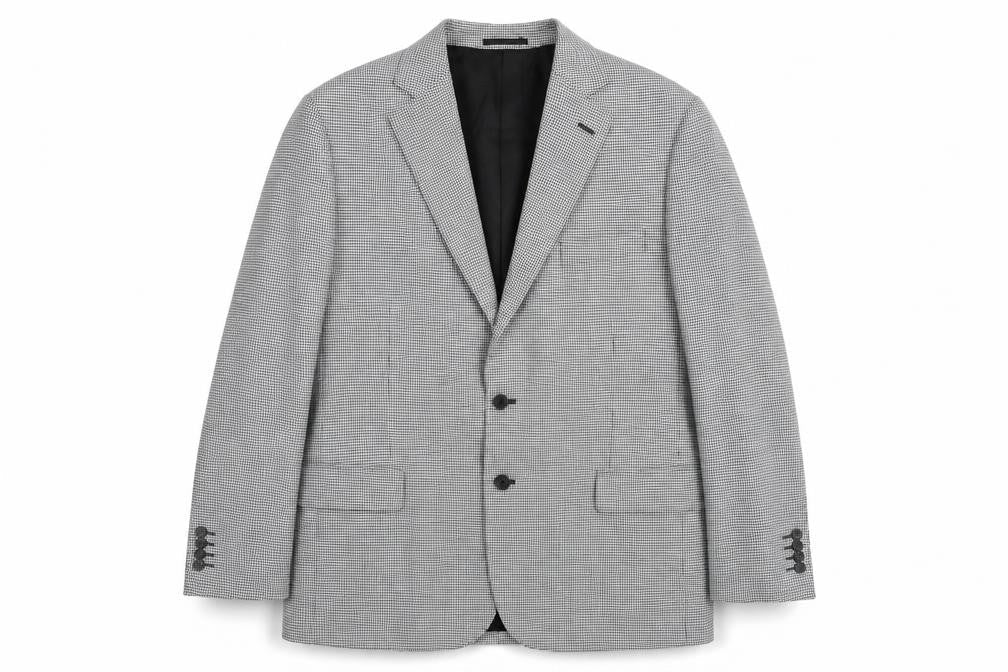 Gurteen Men's Grey Check Blazer Size 44R