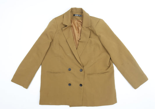 Missguided Women's Brown Blazer, Size 8, Double Breasted
