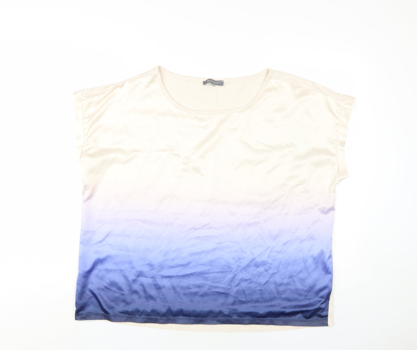 Principles Women's Beige Ombre T-Shirt Size 20 Basic
