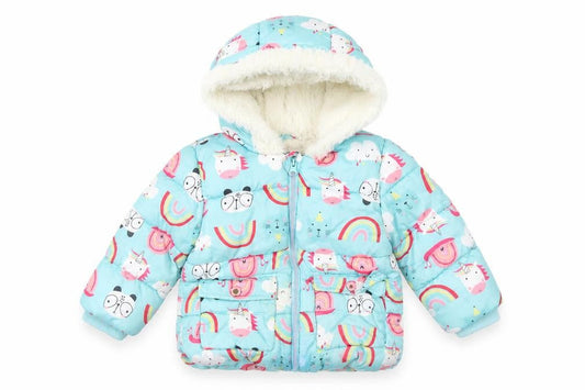 Minoti Unisex Baby Unicorn Puffer Jacket 18-24M Multicoloured