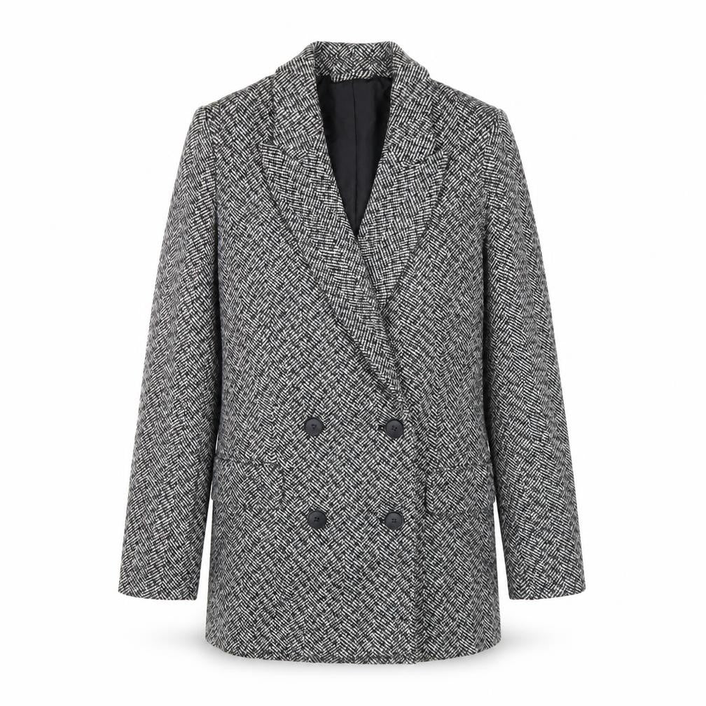 H&M Women's Black Blazer Size 8 Double-Breasted
