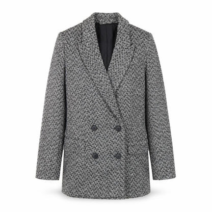 H&M Women's Black Blazer Size 8 Double-Breasted