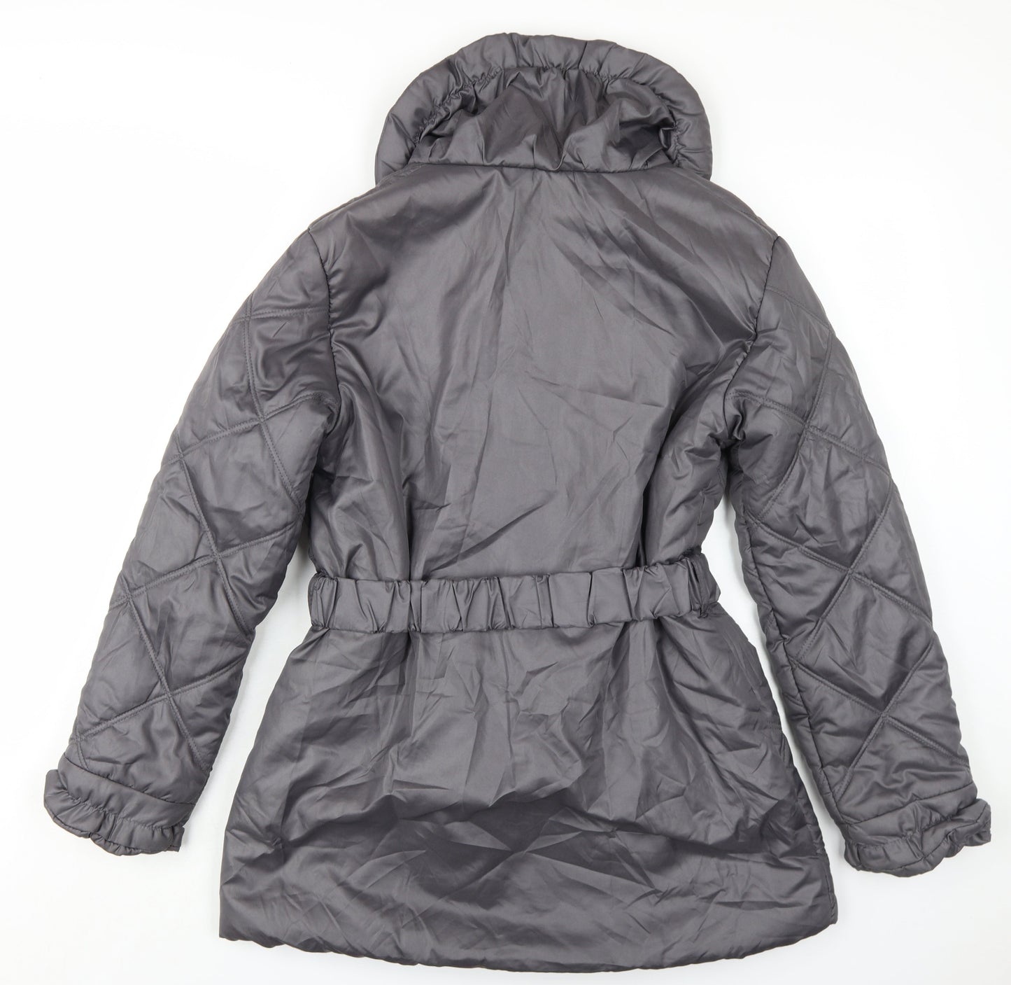 La Maison du Jersey Women's Grey Quilted Coat - Size 16