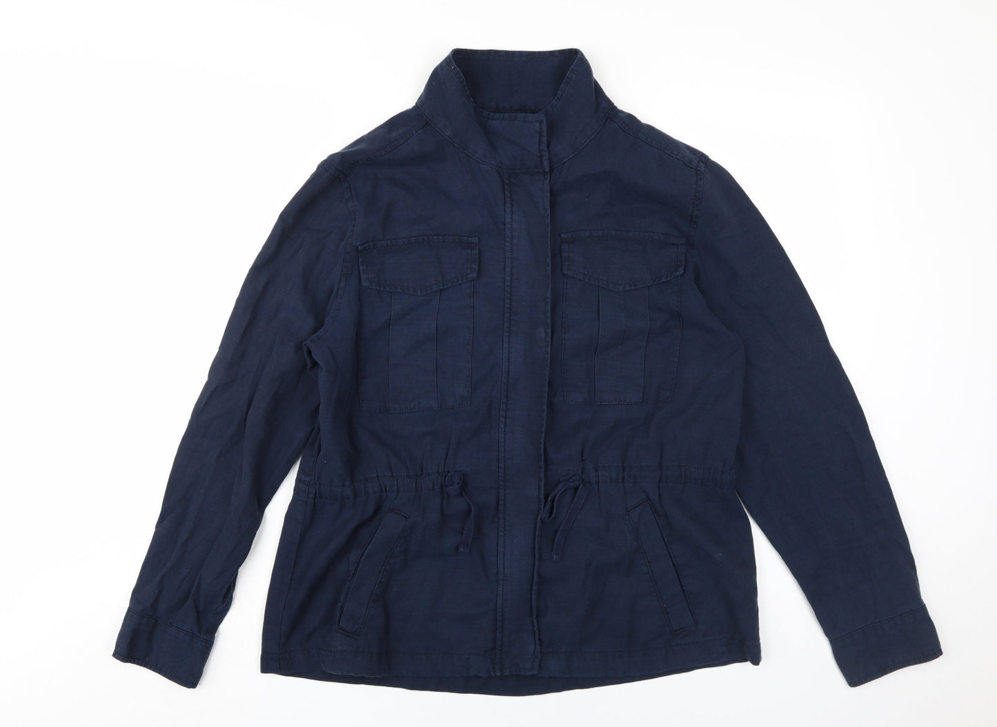 Marks and Spencer Women's Blue Military Jacket Size 12