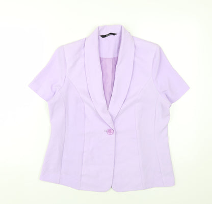 Bonmarché Women's Purple Blazer Size 14 Regular