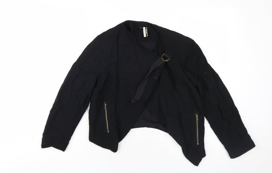 Topshop Women's Black Biker Jacket Size 8 Casual