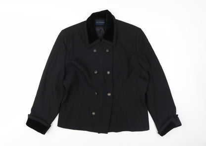 Alexon Women's Black Short Pea Coat, Size 18
