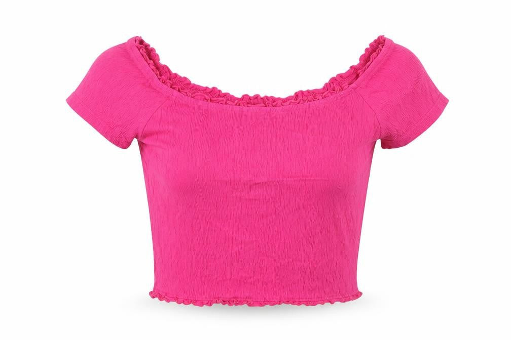 Red Herring Women's Pink Cropped Blouse Size 14