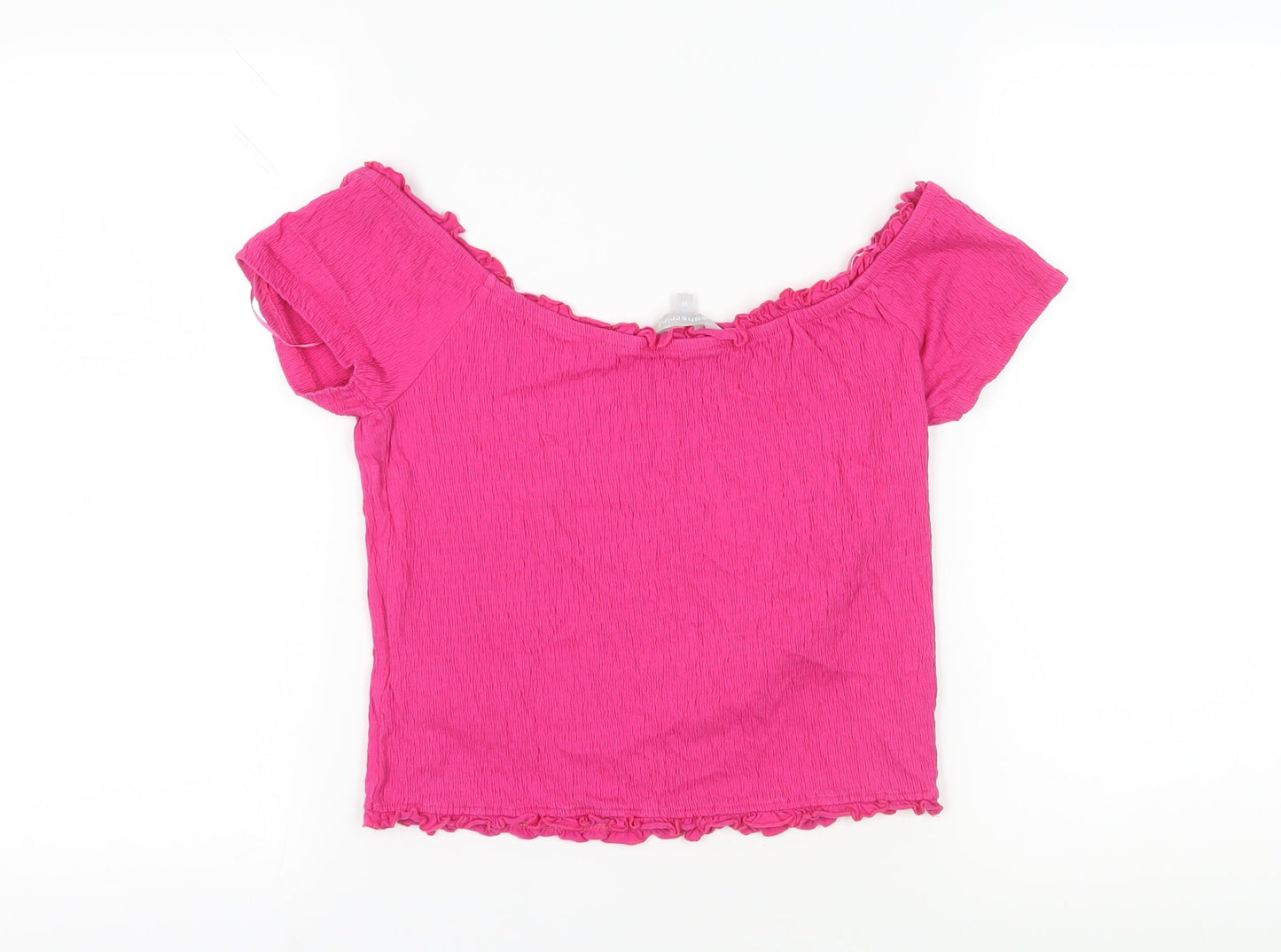 Red Herring Women's Pink Cropped Blouse Size 14