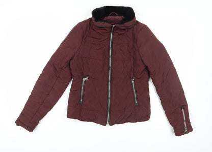 Vero Moda Women's Brown Bomber Jacket Size S Classic Style