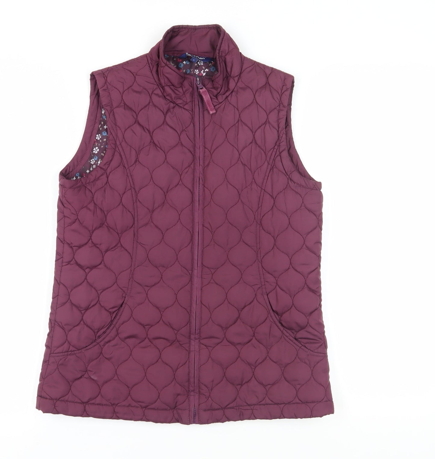 Tulchan Women's Purple Quilted Waistcoat, S