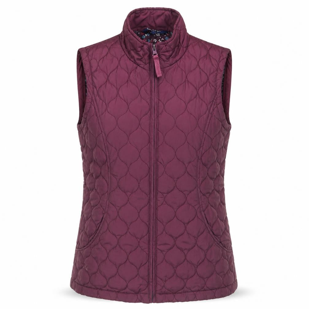 Tulchan Women's Purple Quilted Waistcoat, S