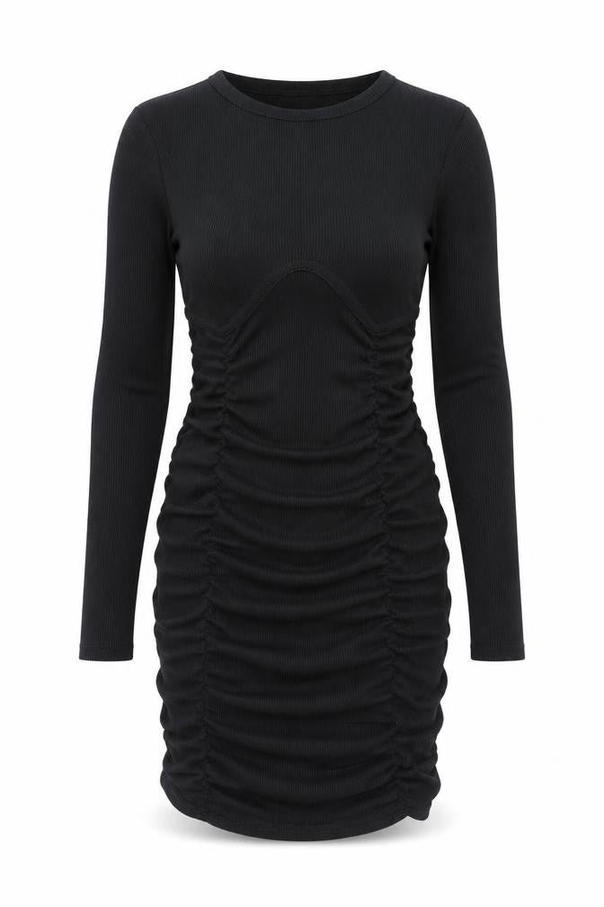 PRETTYLITTLETHING Women's Black Bodycon Dress Size 8