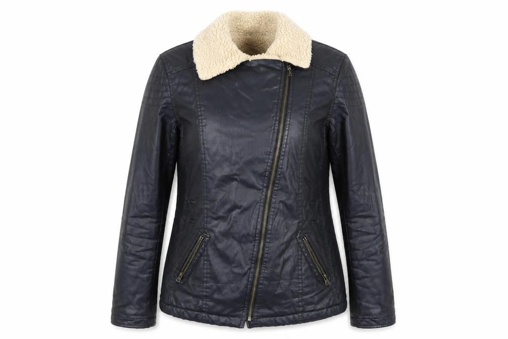 Marks and Spencer Women's Black Motorcycle Jacket Size 12