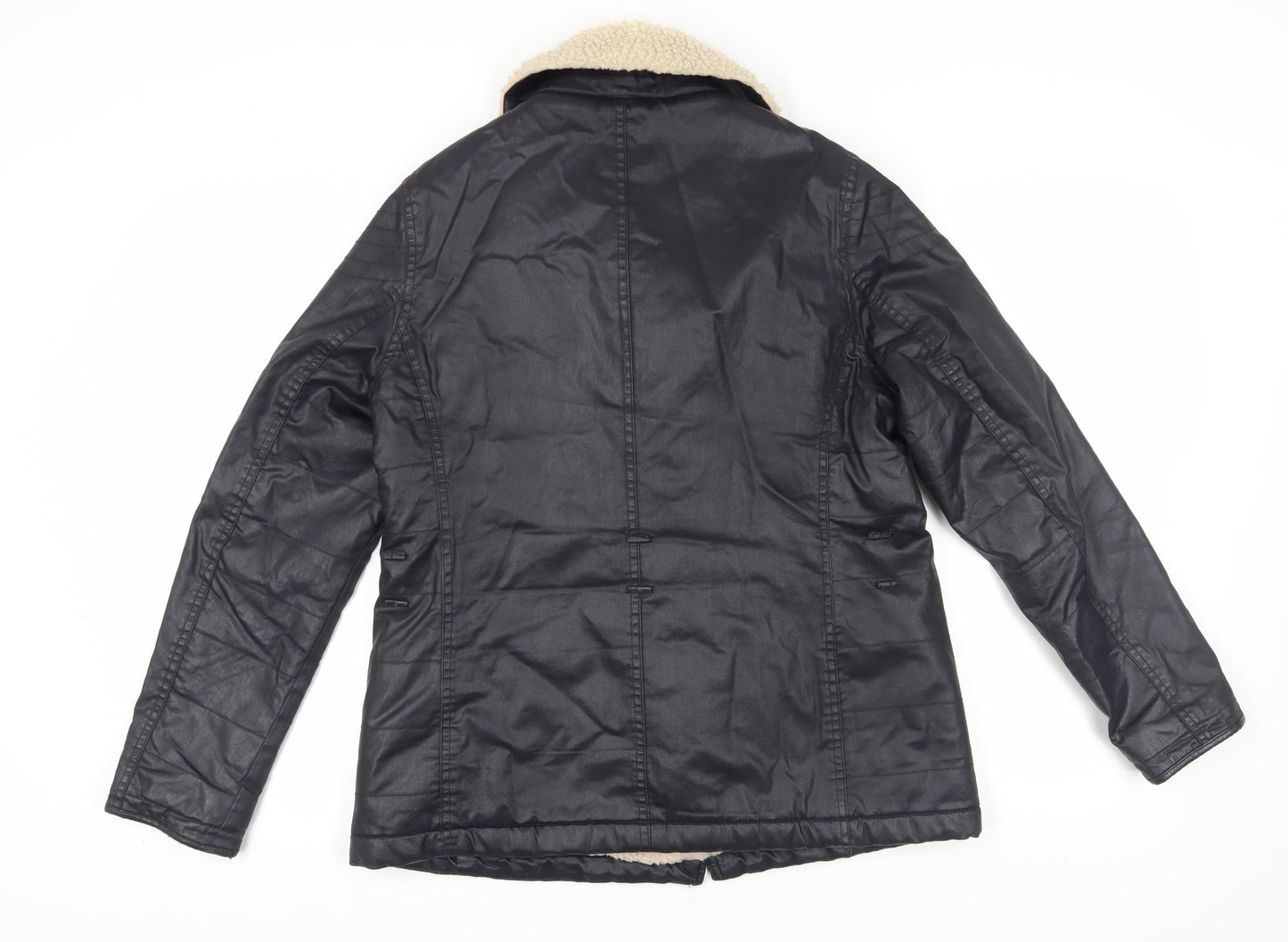 Marks and Spencer Women's Black Motorcycle Jacket Size 12