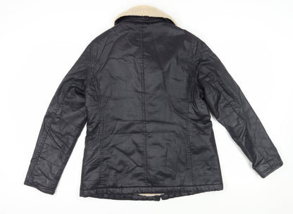 Marks & Spencer Women's Black Motorcycle Jacket Size 12