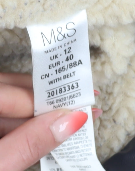 Marks and Spencer Women's Black Motorcycle Jacket Size 12