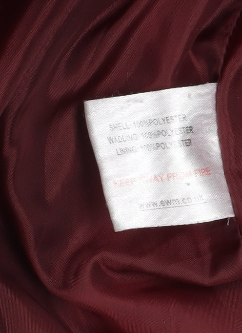 Isle Collection Women's Red Quilted Coat in Size 12
