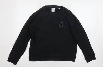 Jack Wills Women's Black Pullover Sweatshirt UK 8