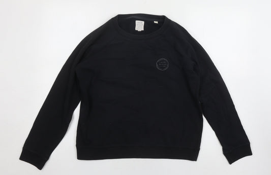 Jack Wills Women's Black Pullover Sweatshirt UK 8