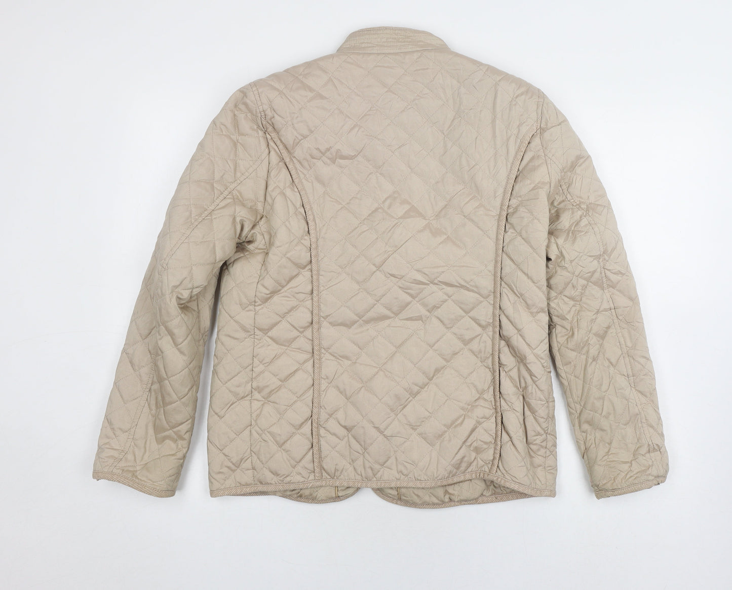 CC Women's Beige Quilted Jacket Size 12
