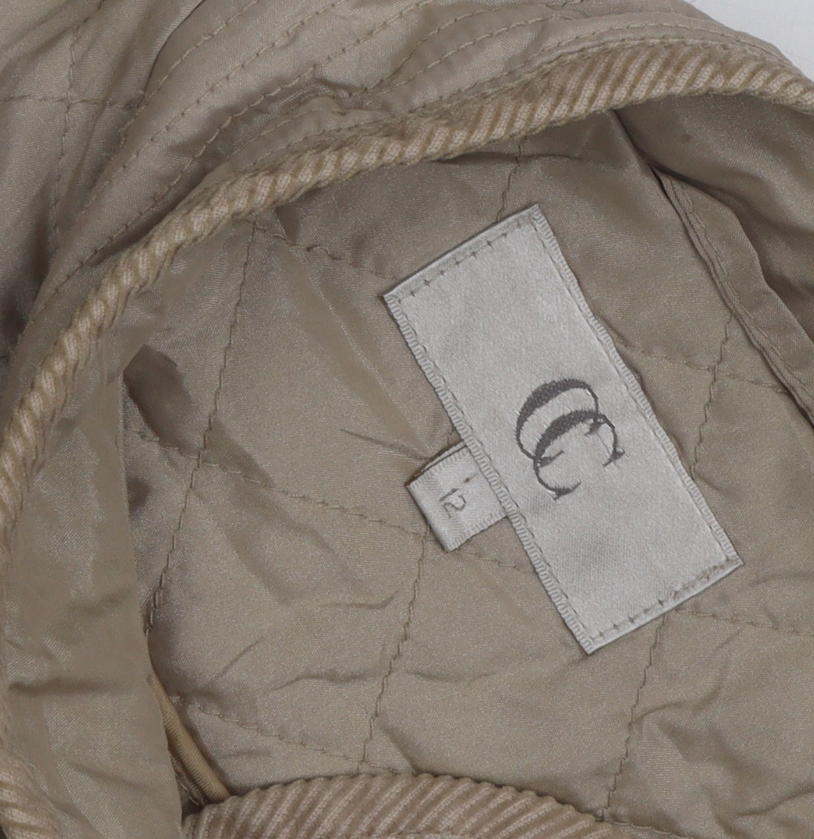 CC Women's Beige Quilted Jacket Size 12