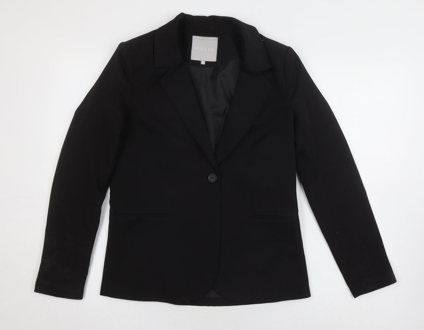 Pieces Women's Black Blazer XS, Single Breasted