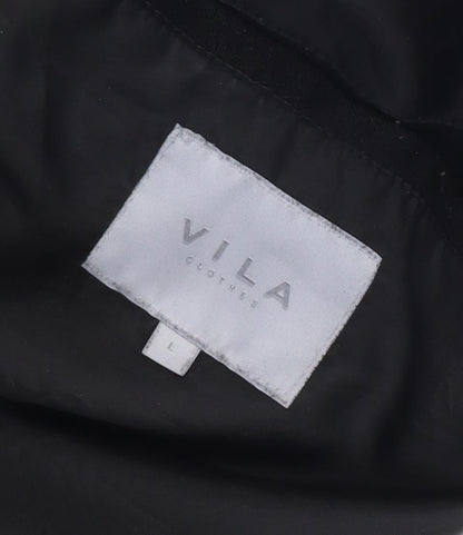 VILA Women’s Black Jacket L Size Classic Style