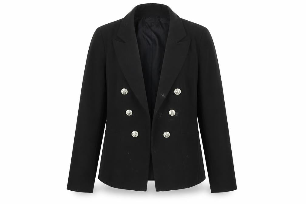 Lipsy Women's Black Double-Breasted Blazer UK 10