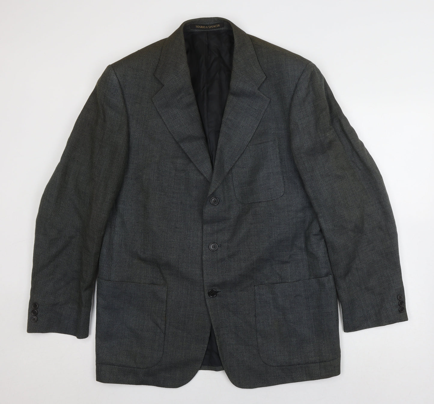 Marks & Spencer Men's Grey Blazer 40R Herringbone