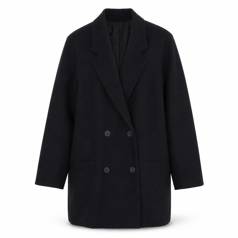 St. Bernard Women's Black Wool Blend Overcoat Size 14
