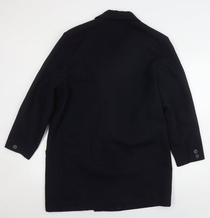 St Bernard Women's Black Wool Blend Overcoat Size 14