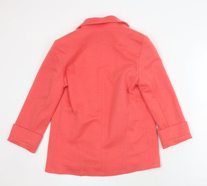 Topshop Women's Pink Blazer Size 8 Regular 3/4 Sleeve
