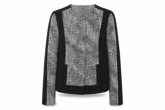 Marks & Spencer Women’s Black Herringbone Jacket, Size 12