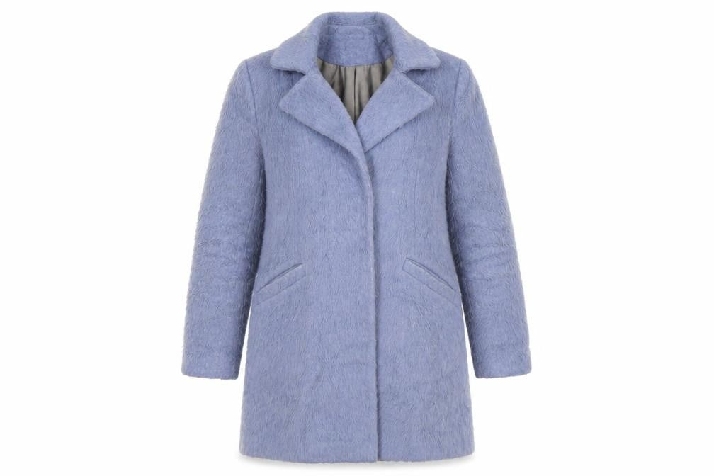 Topshop Women's Purple Overcoat, Size 10, Regular Fit