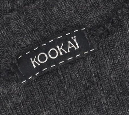 Kookai Women's Grey Pullover Jumper, Scoop Neck, Size 13